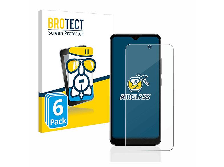 BROTECT 6x Airglass klare Schutzfolie(für Nokia C110)