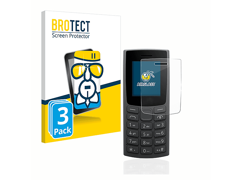 BROTECT 3x Airglass klare Schutzfolie(für Nokia 105 (2023))