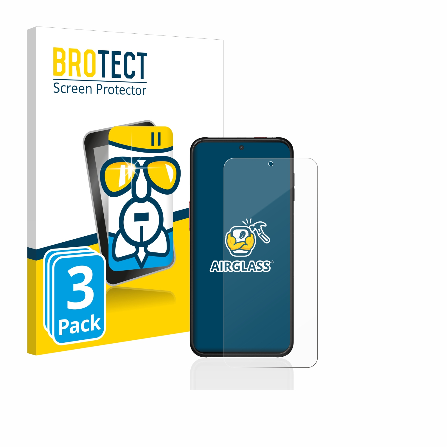 klare 3x 2) Galaxy Schutzfolie(für Xcover Airglass Pro Samsung BROTECT