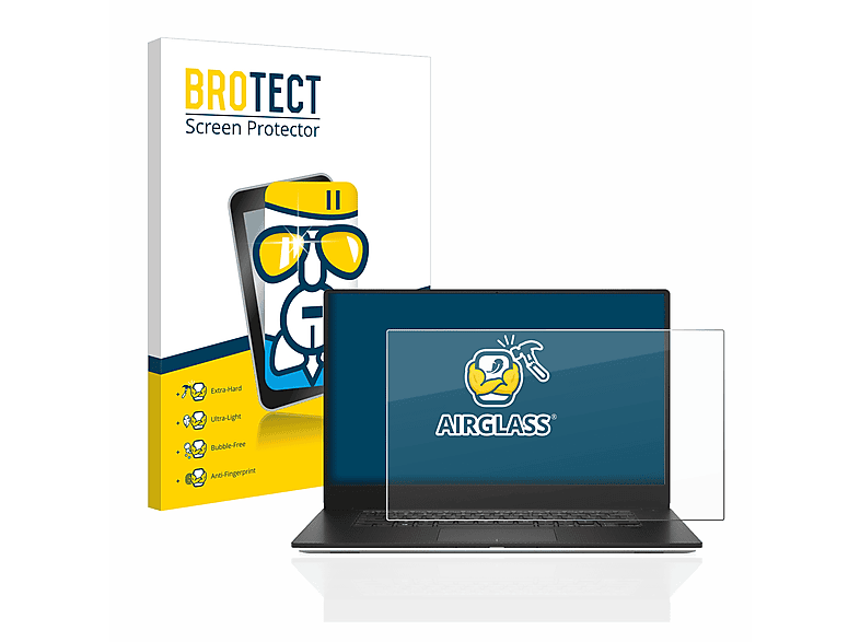 BROTECT Airglass klare Schutzfolie(für Dell XPS 15 9570 Non-Touch)