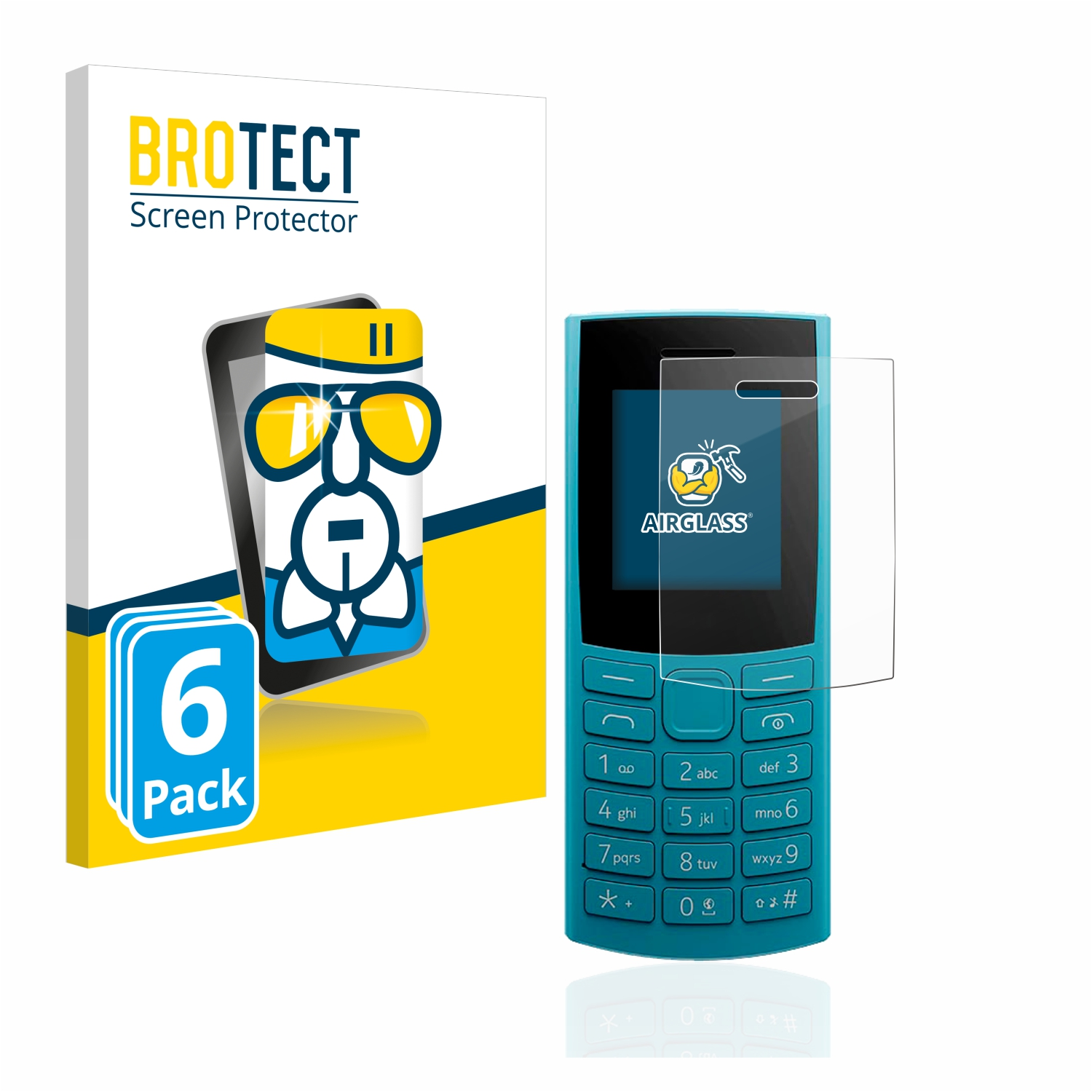 BROTECT 6x Airglass klare 106 4G Schutzfolie(für (2023)) Nokia