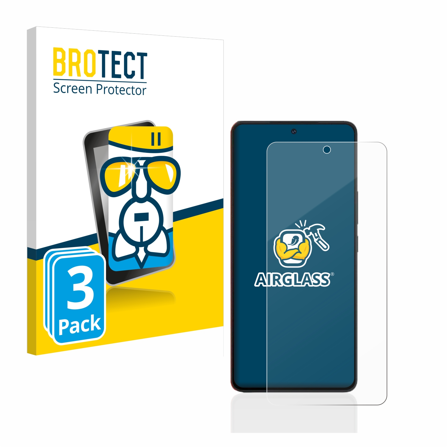 Pro) Vivo BROTECT 3x 8 Neo iQOO klare Airglass Schutzfolie(für