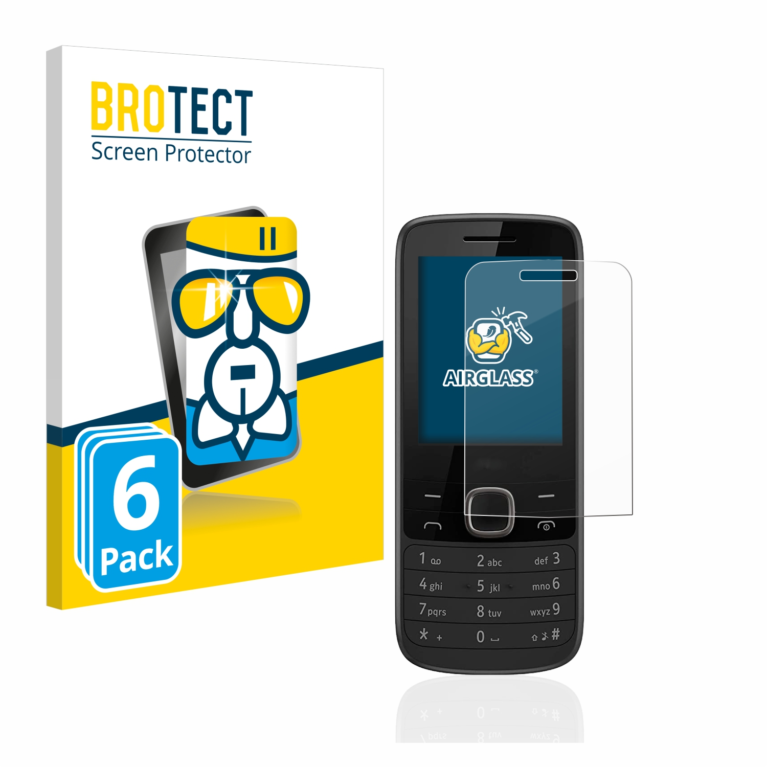 BROTECT 6x Airglass klare 2254G) Schutzfolie(für Nokia