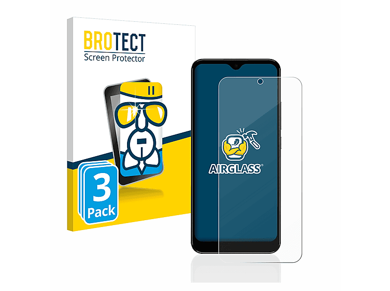 BROTECT 3x Airglass klare Schutzfolie(für Nokia C110)