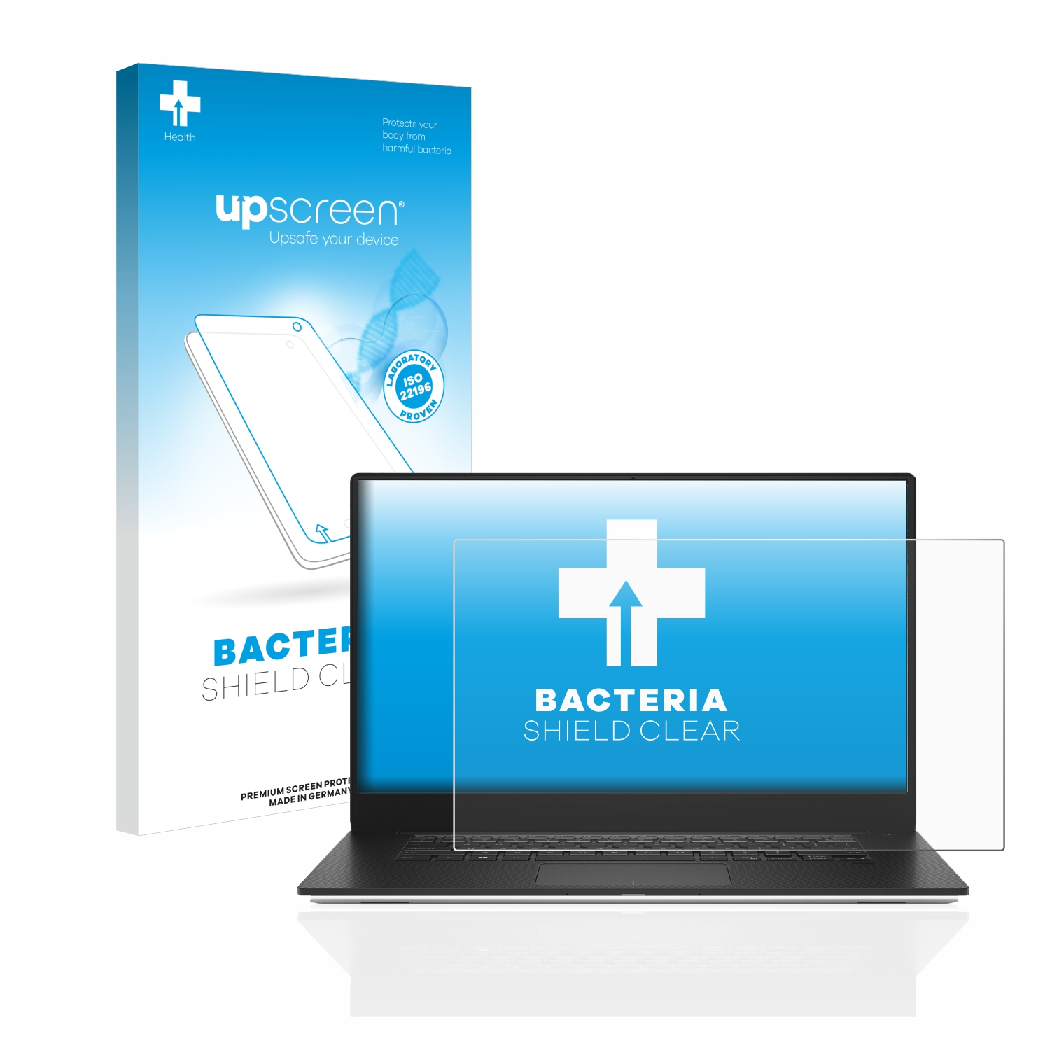 UPSCREEN antibakteriell klare Schutzfolie(für XPS 15 9570 Dell Non-Touch)
