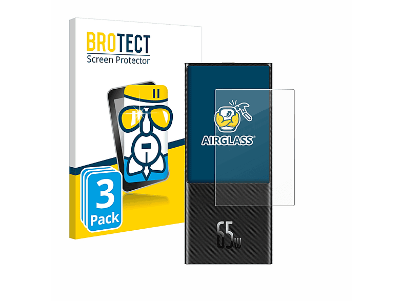 BROTECT 3x Airglass klare Schutzfolie(für Baseus PPJL65C)
