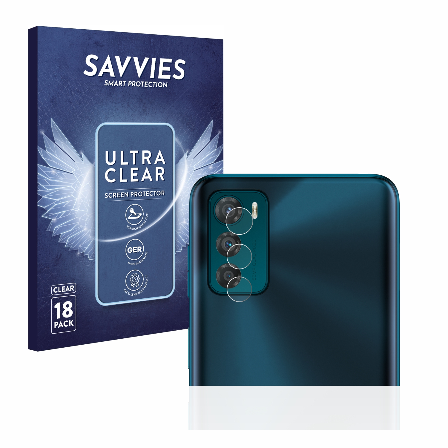 SAVVIES 18x klare Schutzfolie(für Moto G42) Motorola