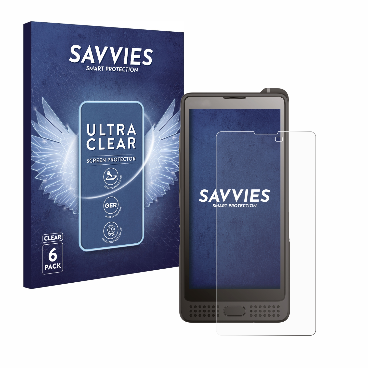 SAVVIES 6x klare Schutzfolie(für Sonim XP10)