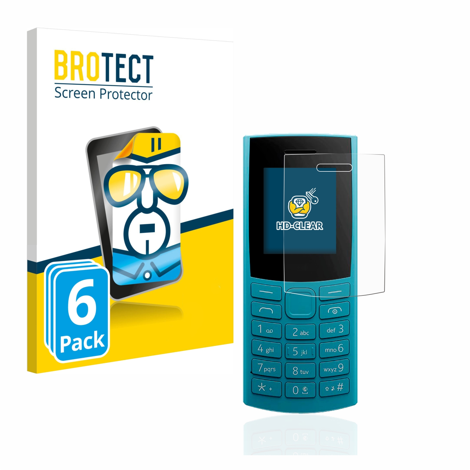 klare BROTECT Nokia 4G 106 (2023)) Schutzfolie(für 6x