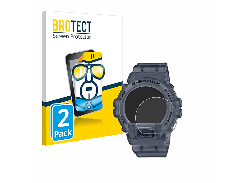 BROTECT 2x klare Schutzfolie(für DW-6900) Casio G-Shock