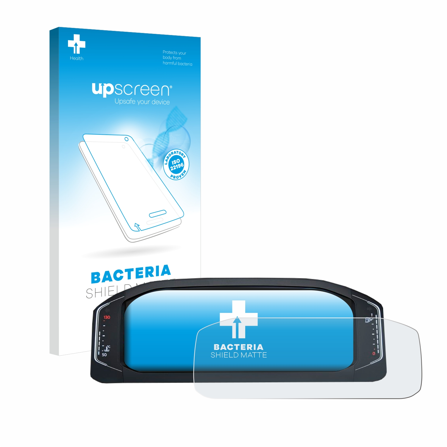 entspiegelt T-Roc) Info Display Active UPSCREEN antibakteriell Schutzfolie(für matte Volkswagen