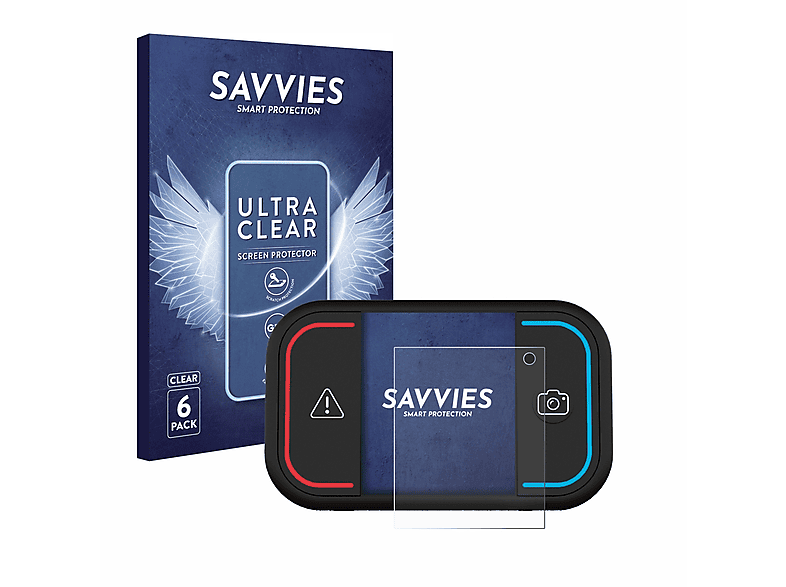 SAVVIES 6x klare Schutzfolie(für Saphe Drive Mini)