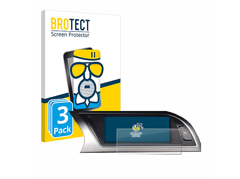 BROTECT 3x Airglass matte Schutzfolie(für Audi Audi A4 B8 (2012-2015) MMI Navigation Plus 7\