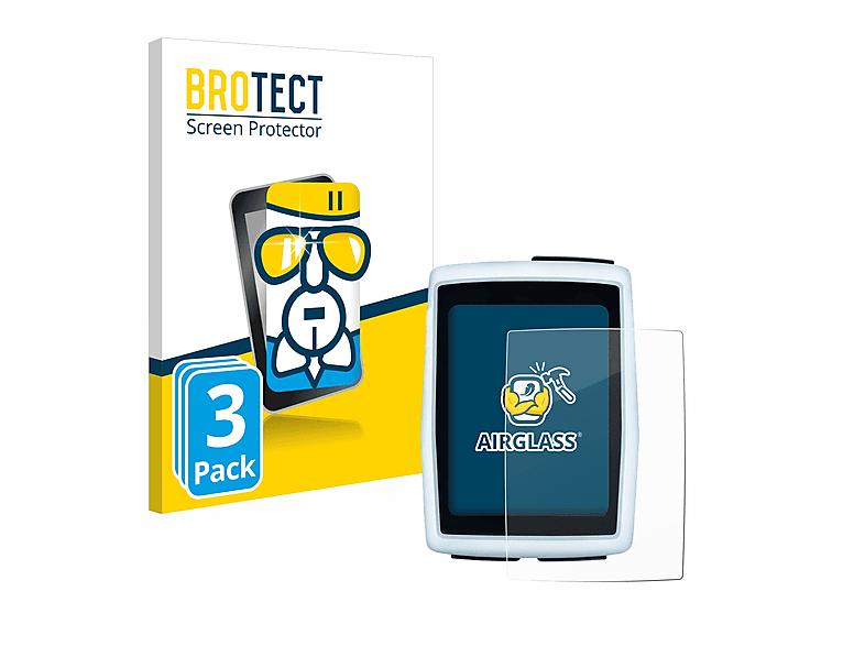 BROTECT 3x Airglass klare Schutzfolie(für Sigma BC 12.0 WL) | Navi-Taschen & -Schutzfolien