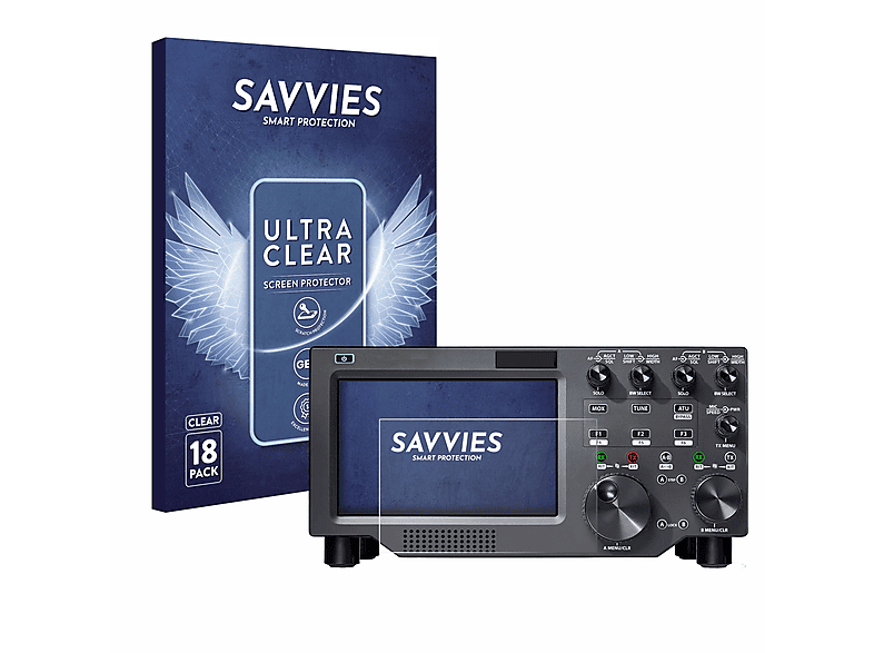 SAVVIES 18x klare Schutzfolie(für FlexRadio FLEX-6600M)