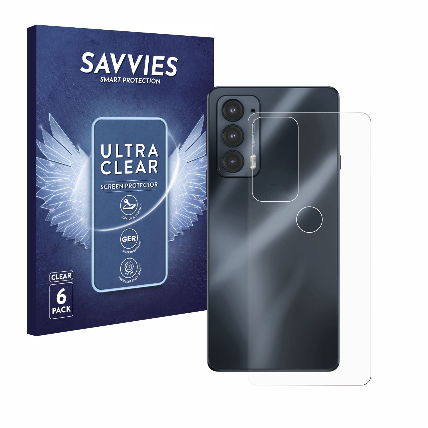 20) Motorola Schutzfolie(für SAVVIES 6x klare Edge