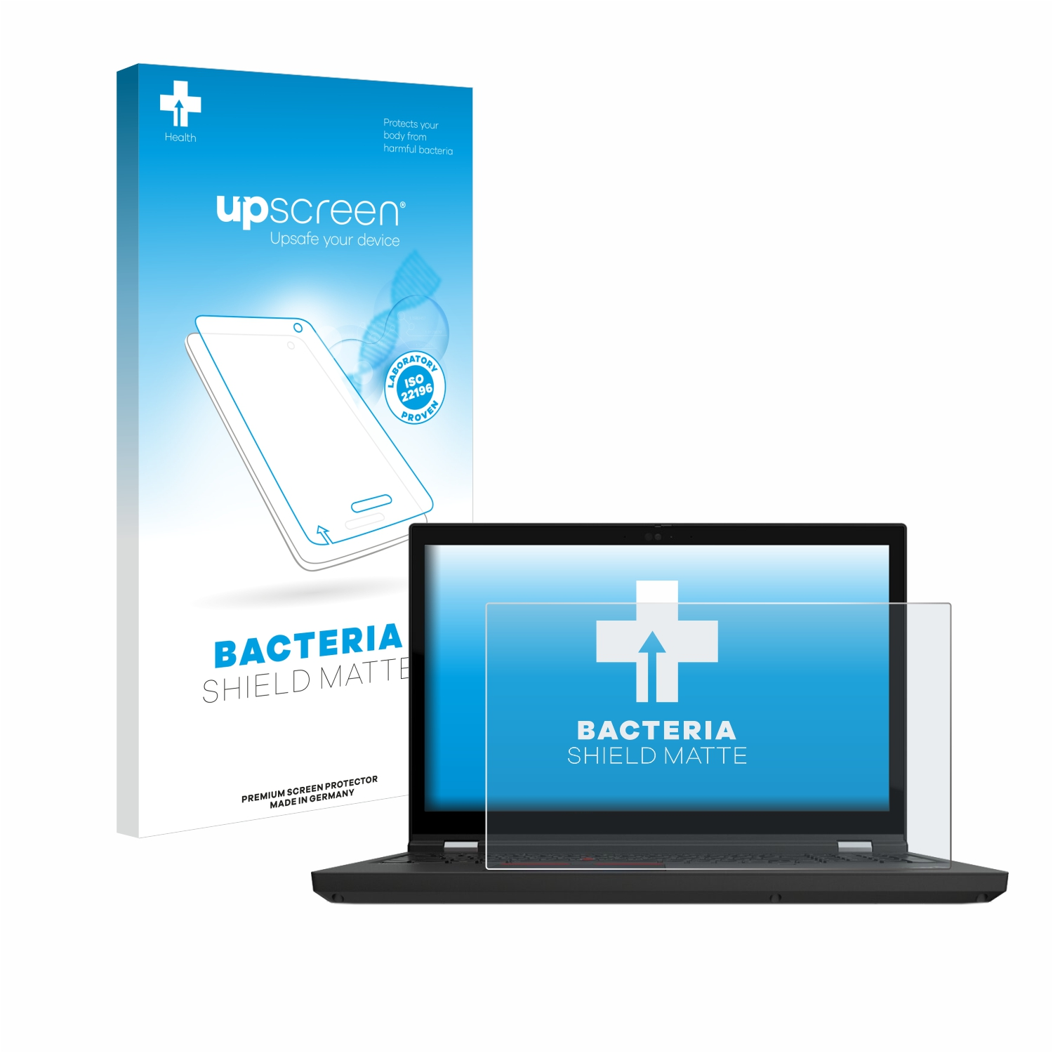 UPSCREEN antibakteriell 2) matte Gen Schutzfolie(für Lenovo ThinkPad P15 entspiegelt
