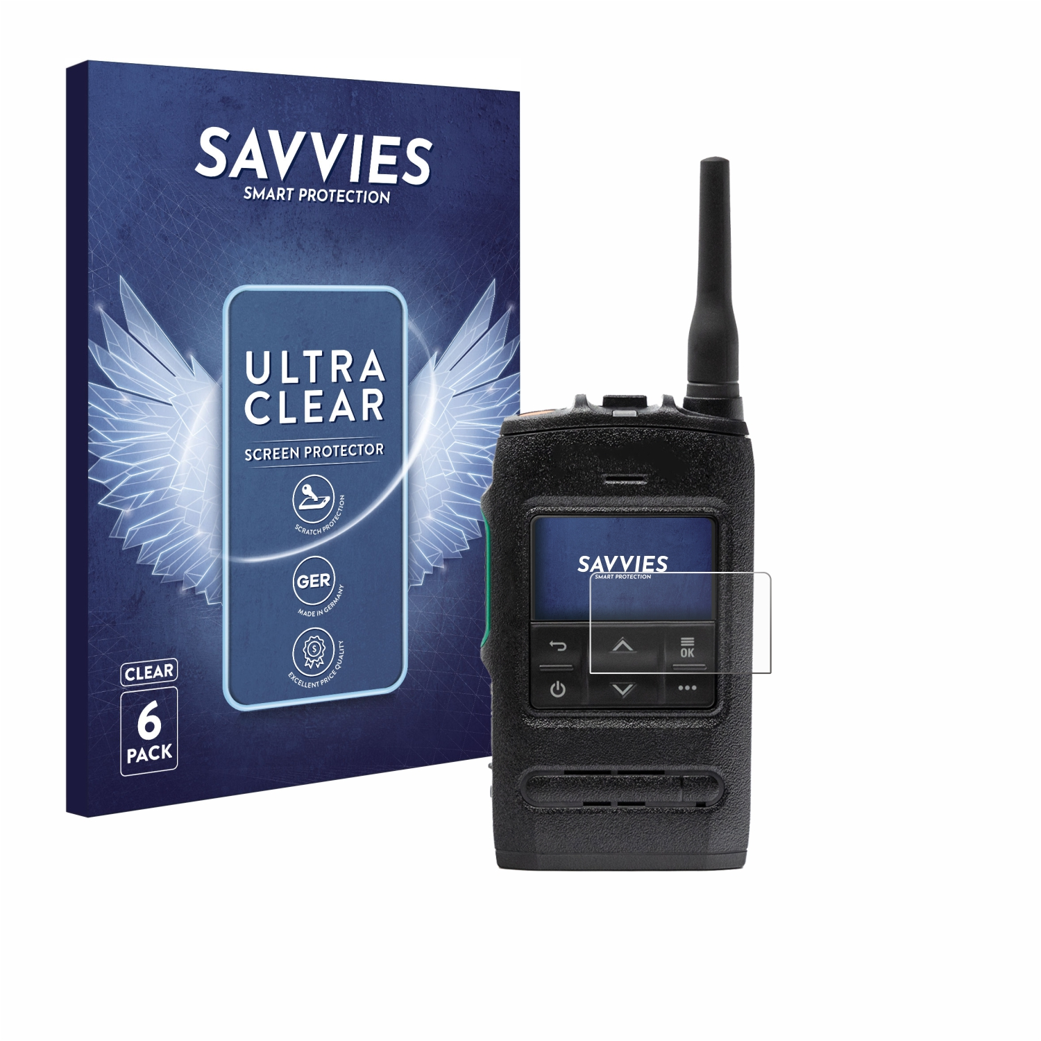 SAVVIES 6x Motorola Radio) Schutzfolie(für Tetra Compact ST7500 klare