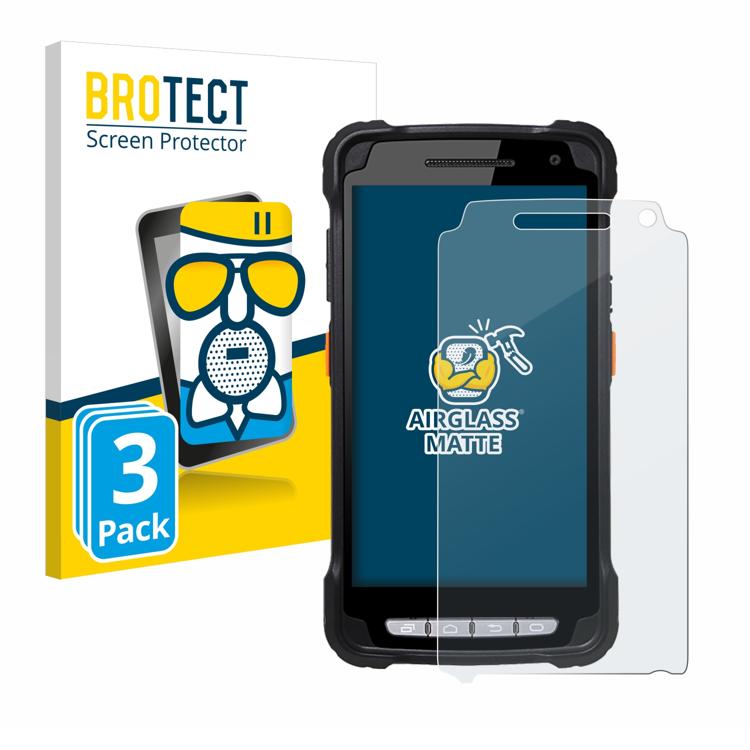 BROTECT Schutzfolie(für 3x Airglass Point PM90) Mobile matte