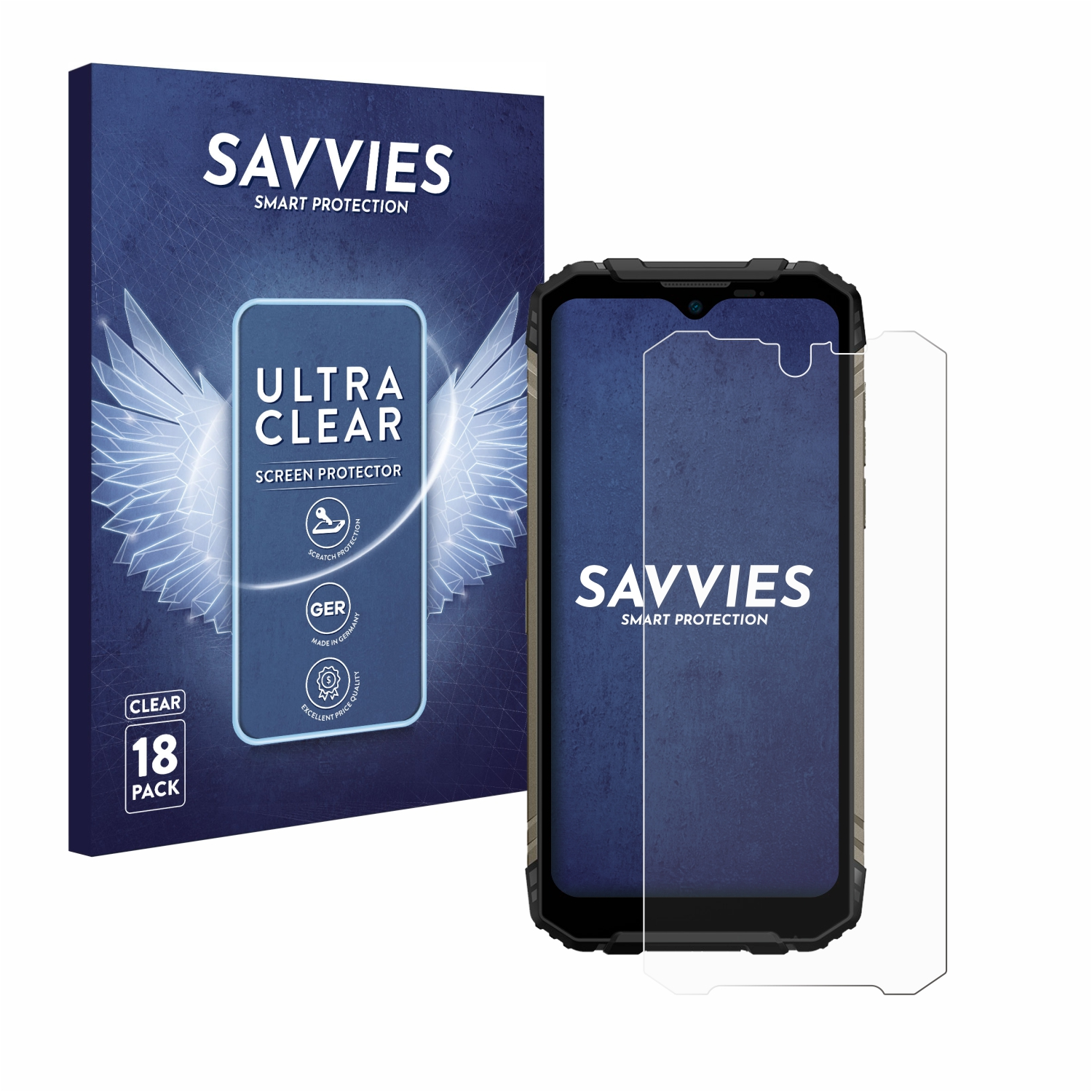 SAVVIES 18x klare Schutzfolie(für Doogee S96 Pro)
