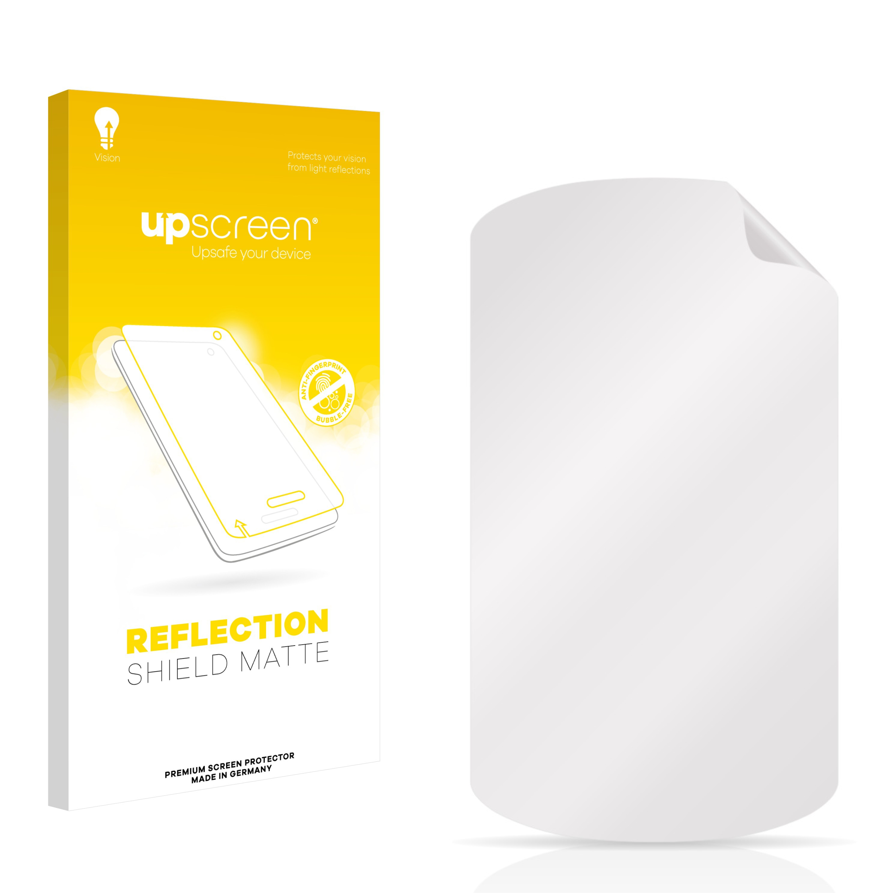 Verpackte Handyschutzfolie und eine transparente Schutzfolie. Weißer Hintergrund.