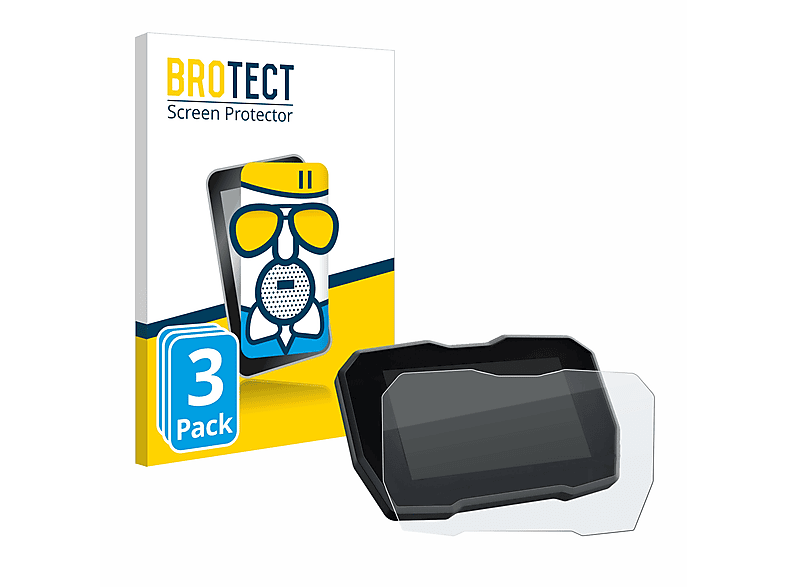 BROTECT 3x Airglass Schutzfolie(für Ducati Streetfighter V4 2020 matte Tachoanzeige)