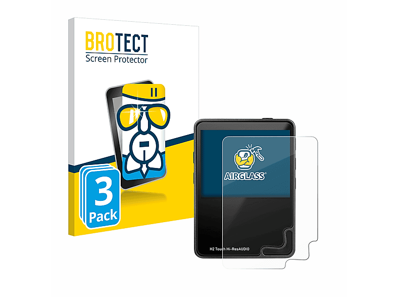 BROTECT 3x Airglass klare Schutzfolie(für HifiWalker H2 touch)