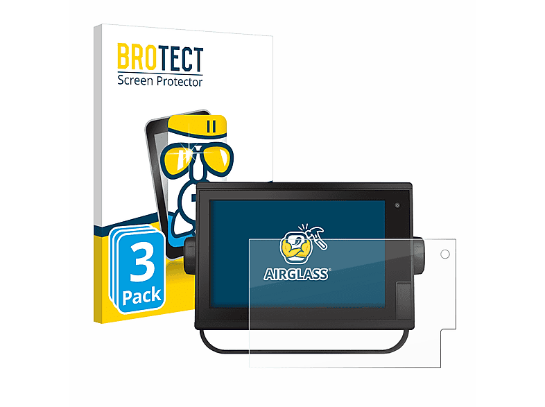 BROTECT 3x Airglass klare Schutzfolie(für Garmin GPSMAP 722) | Navi-Taschen & -Schutzfolien