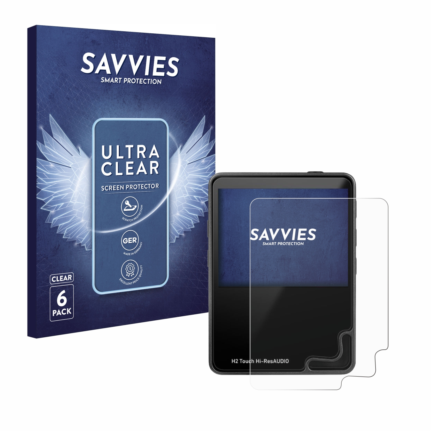 SAVVIES 6x klare Schutzfolie(für touch) H2 HifiWalker