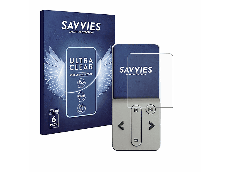 SAVVIES 6x klare Schutzfolie(für Lenco Xemio 280)