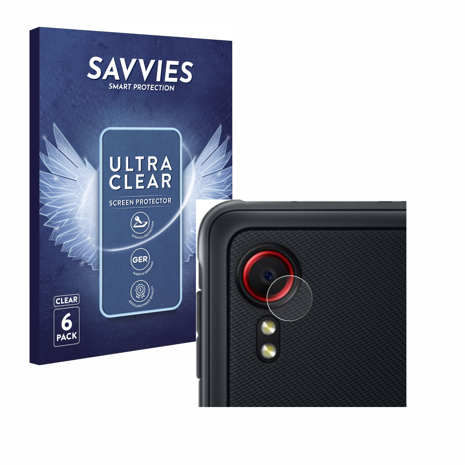 XCover Galaxy SAVVIES Samsung Schutzfolie(für Enterprise 5 klare Edition) 6x