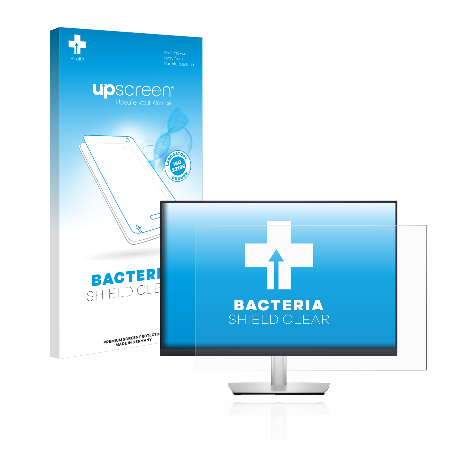 UPSCREEN antibakteriell klare Schutzfolie(für Dell P2423)