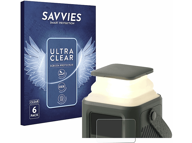 SAVVIES 6x klare Schutzfolie(für Anker 548 Powerbank (PowerCore Reserve 192Wh))