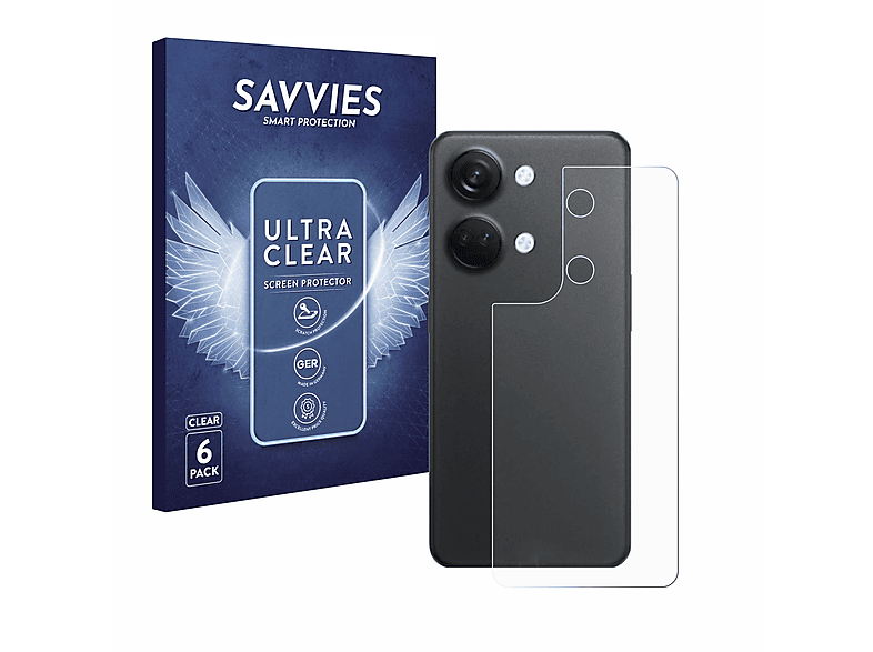 SAVVIES 6x klare Schutzfolie(für OnePlus 3 5G) Nord