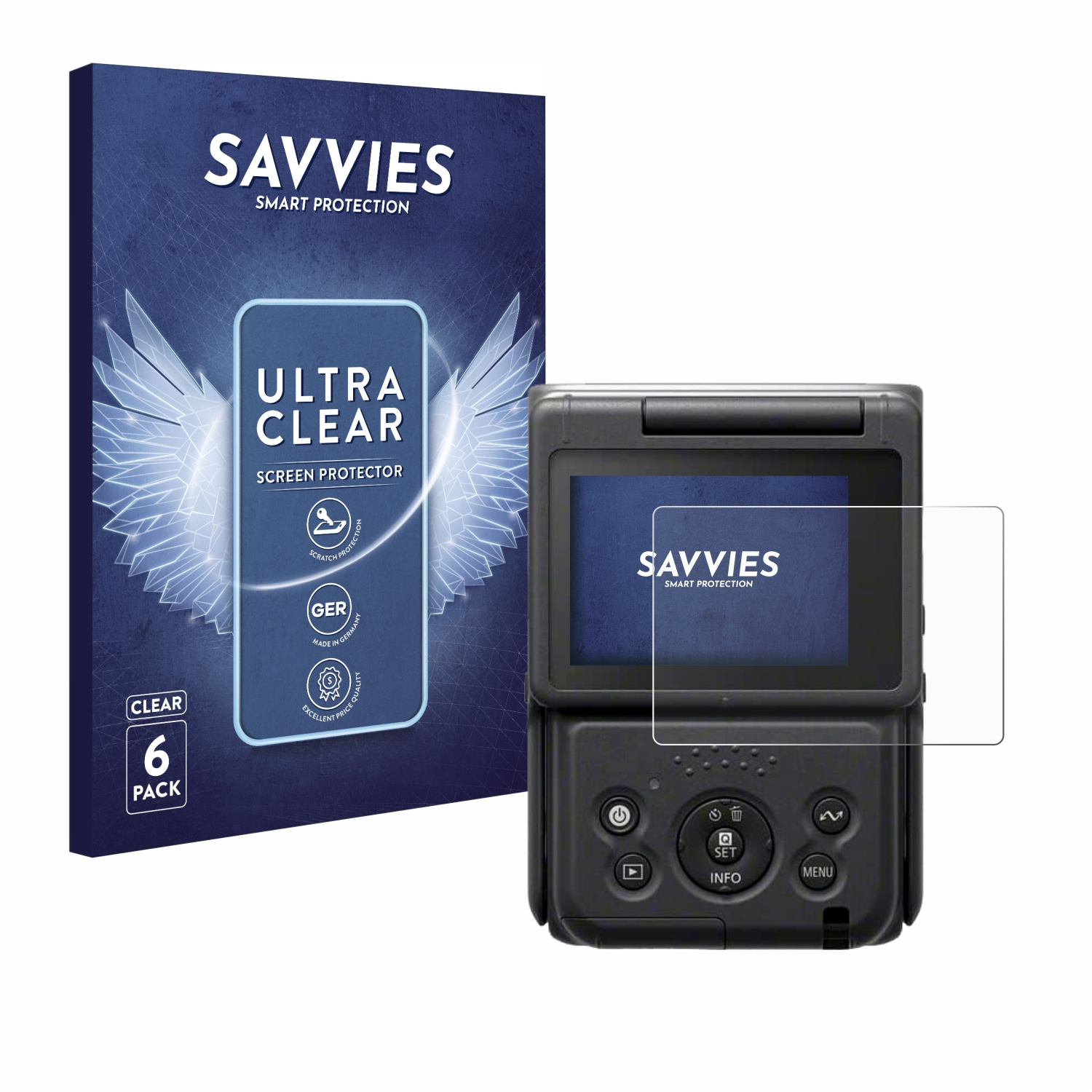 SAVVIES 6x V10 klare Camera) PowerShot Canon Schutzfolie(für Vlog