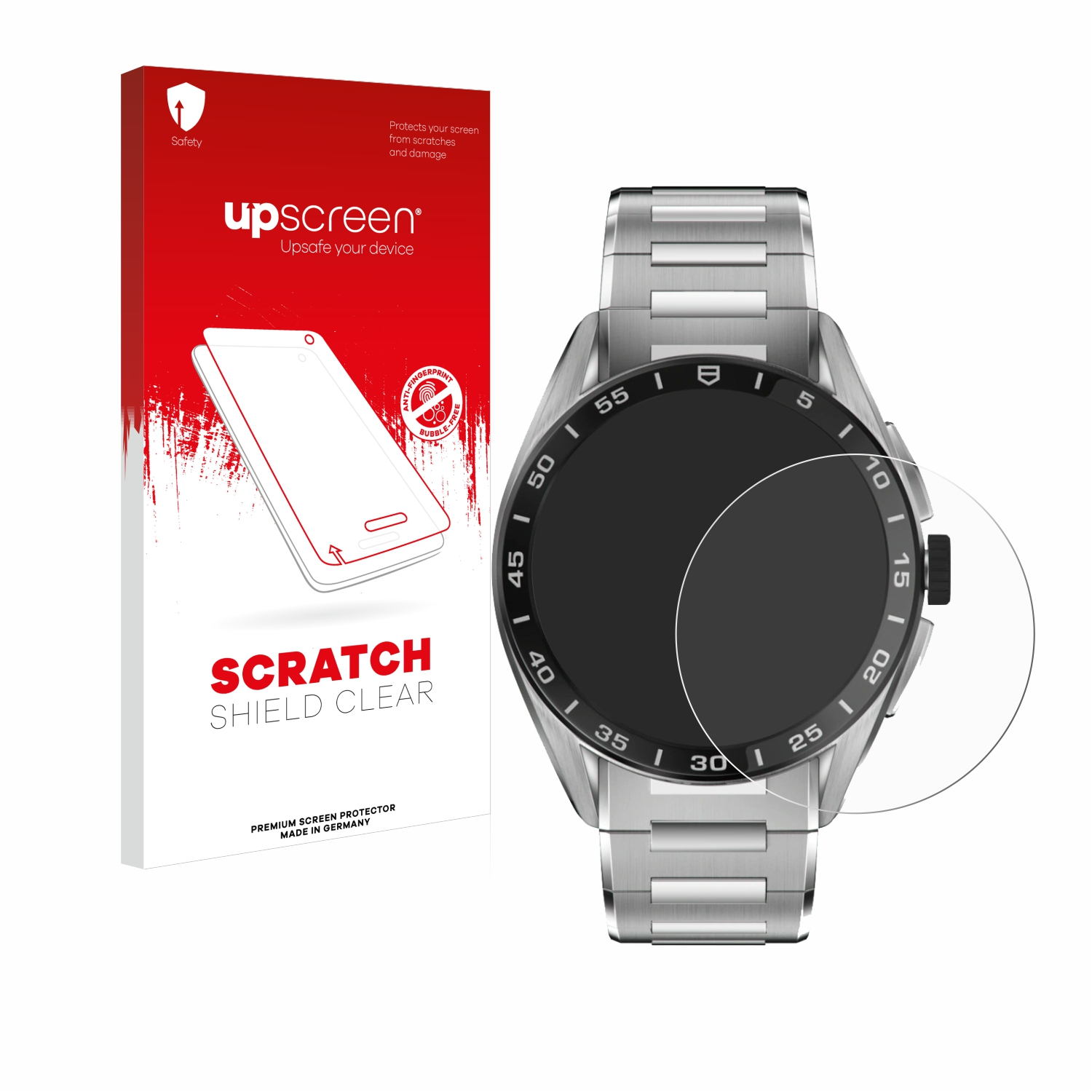 UPSCREEN Kratzschutz Schutzfolie(für (45 klare E4 Connected Calibre Heuer mm)) TAG