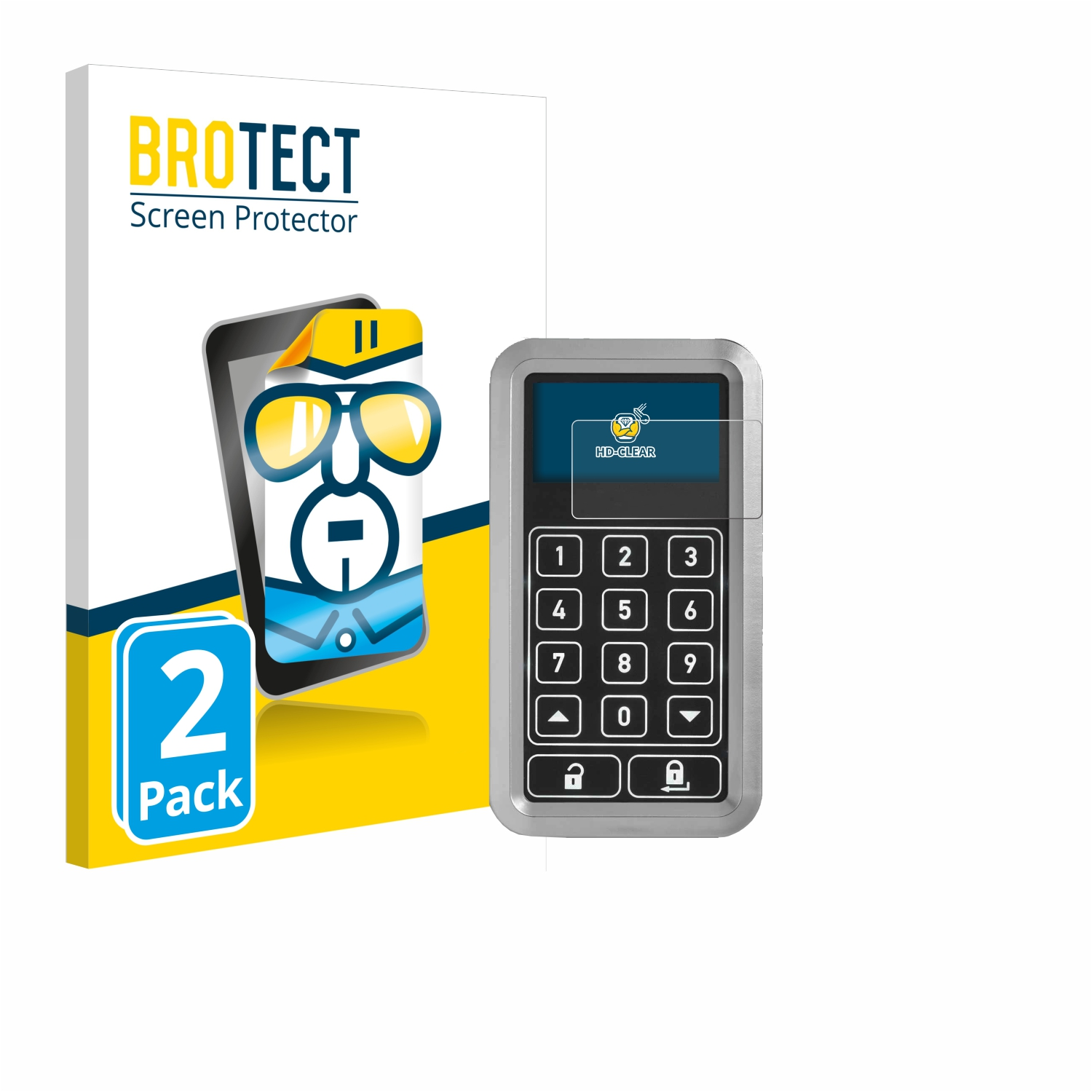 BROTECT 2x CFT3100) Pro Abus HomeTec klare Schutzfolie(für