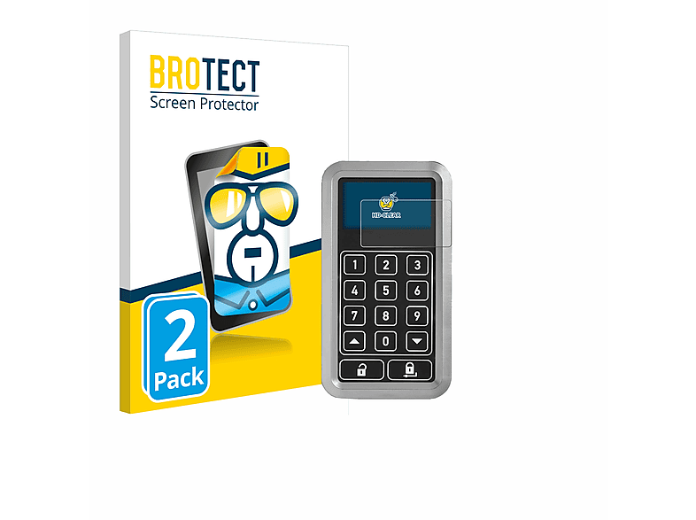BROTECT 2x klare Schutzfolie(für Abus HomeTec Pro CFT3100) | Schutzfolien & Schutzgläser