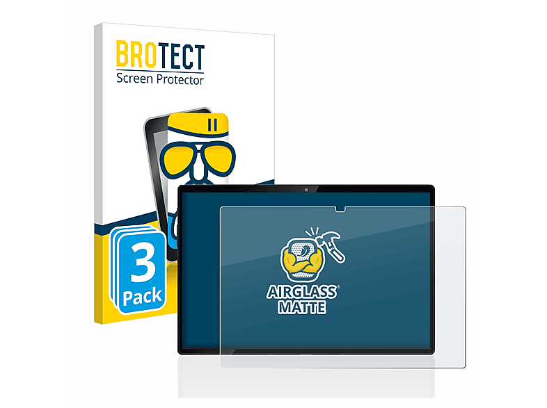 BROTECT 3x Airglass matte Schutzfolie(für Lite Mediacom 3 Azimut 4G) SmartPad