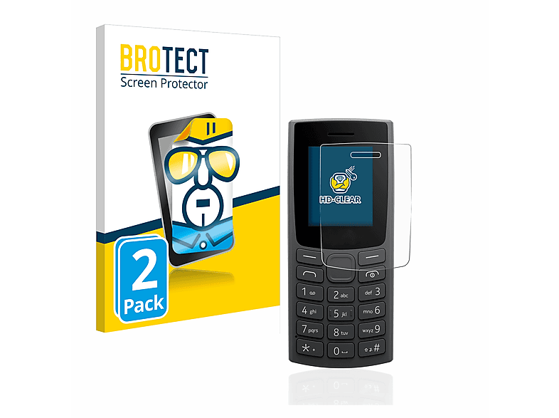 BROTECT 2x Schutzfolie(für Nokia 106 (2023)) klare