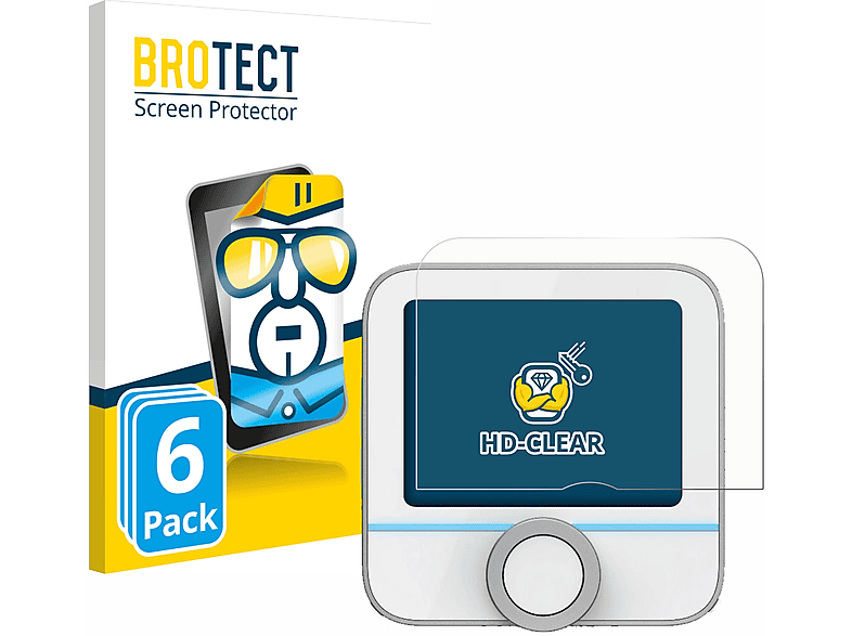 BROTECT 6x klare Schutzfolie(für Bosch Smart Home 230 V (Raumthermostat II))