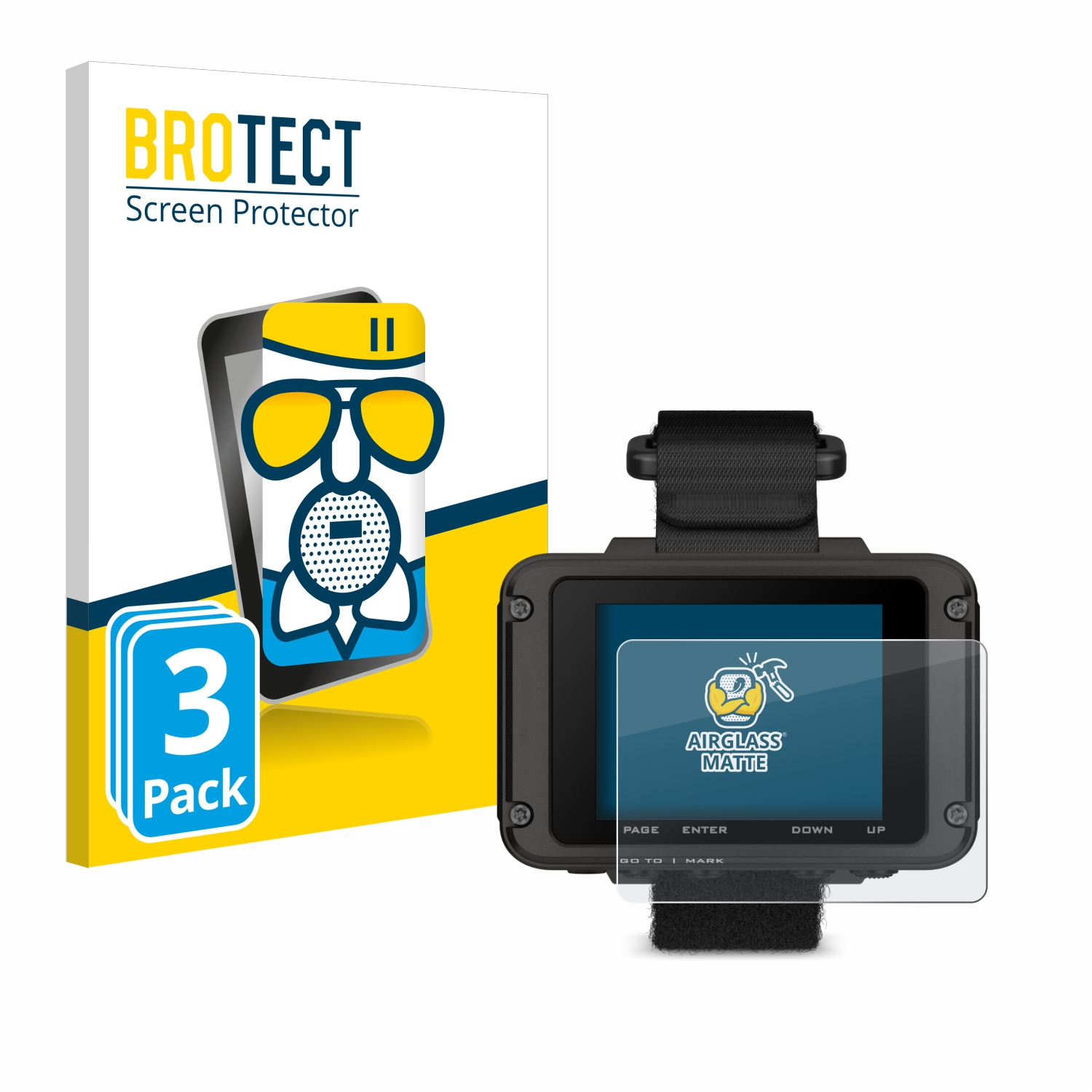 BROTECT 3x Airglass Garmin matte 801) Schutzfolie(für Foretrex