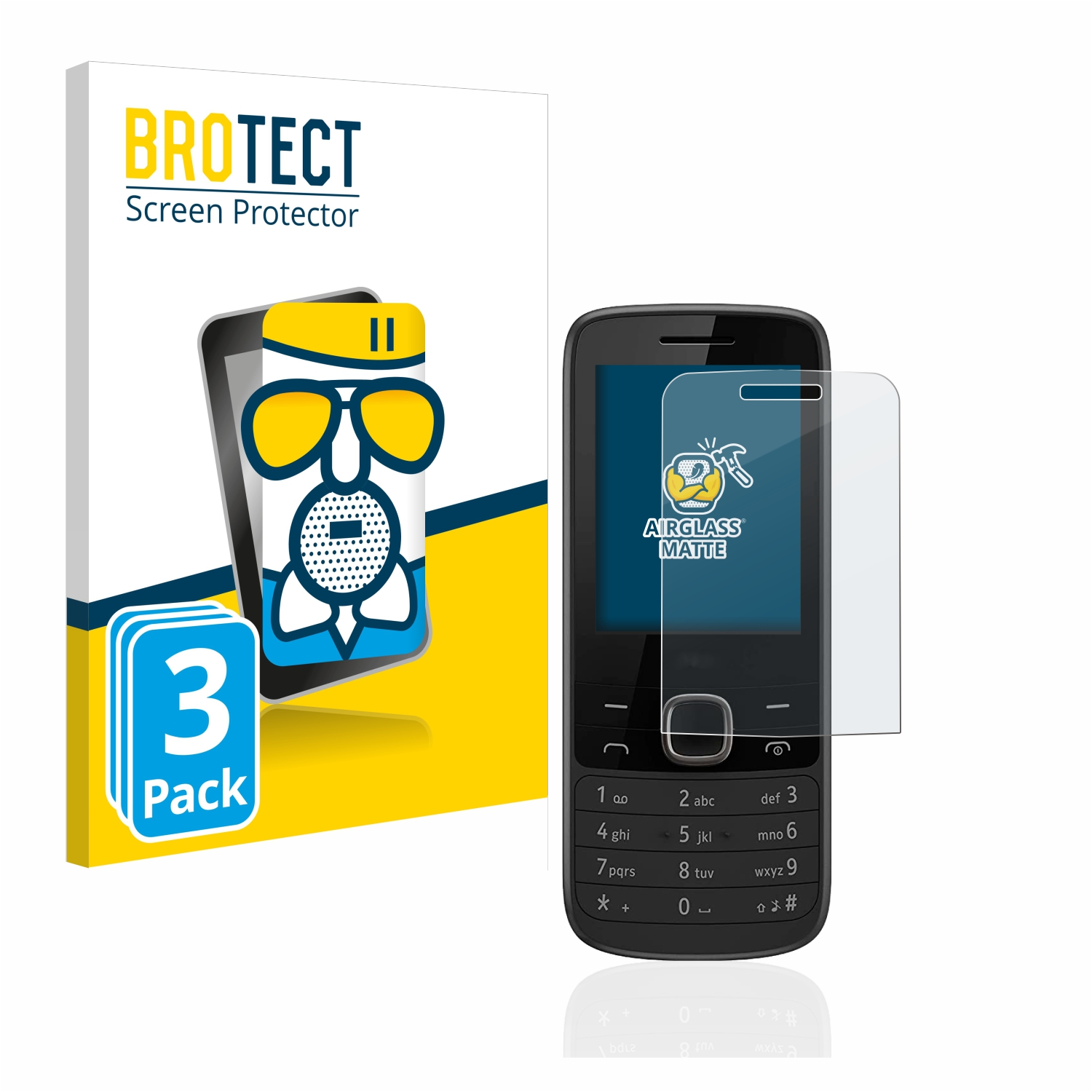 Airglass 2254G) Schutzfolie(für Nokia 3x BROTECT matte