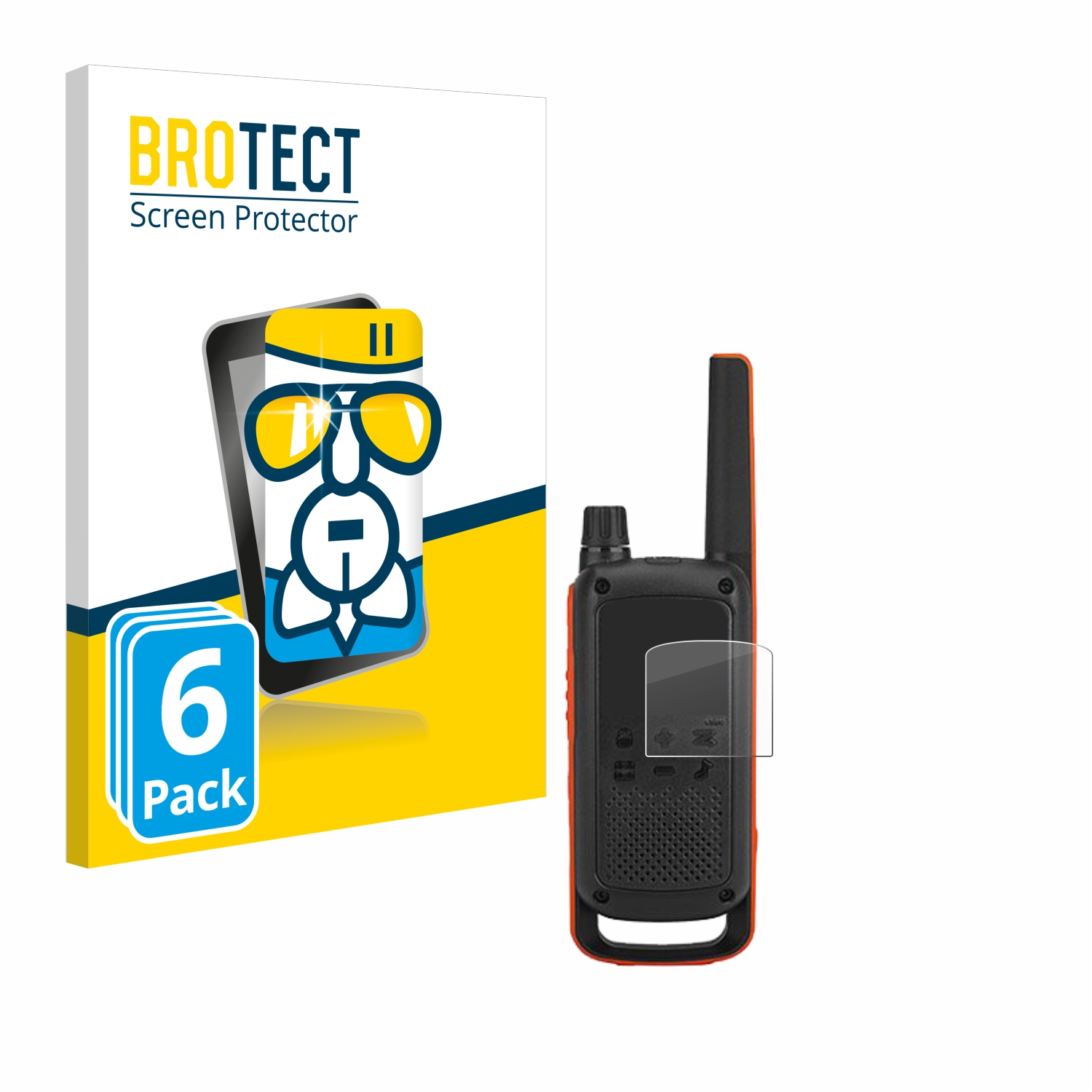 BROTECT 6x Schutzfolie(für klare T82) Airglass Motorola Talkabout