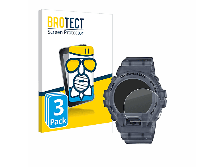 BROTECT 3x Airglass matte Schutzfolie(für Casio G-Shock DW-6900)