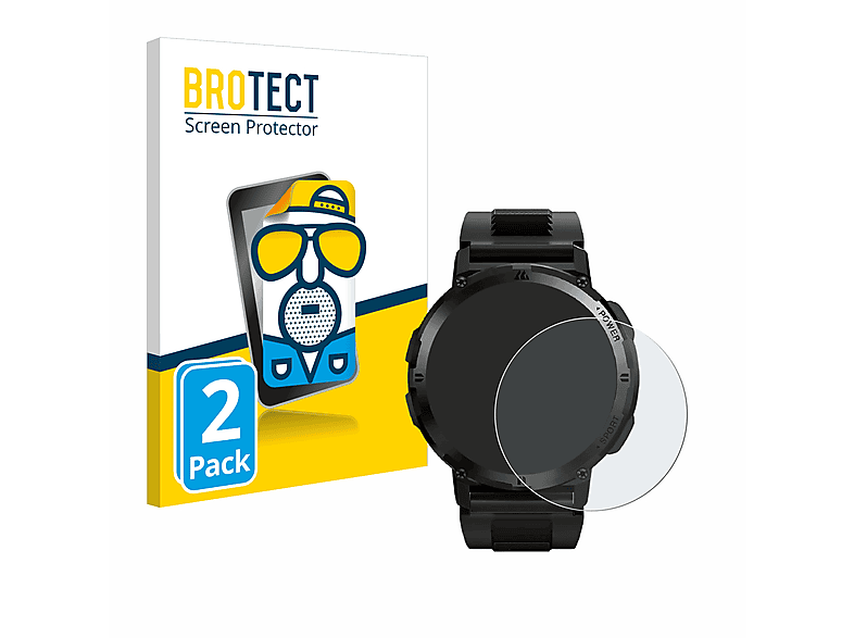 The 2x Mountaineer Gear Smartwatch) Njord matte Schutzfolie(für BROTECT