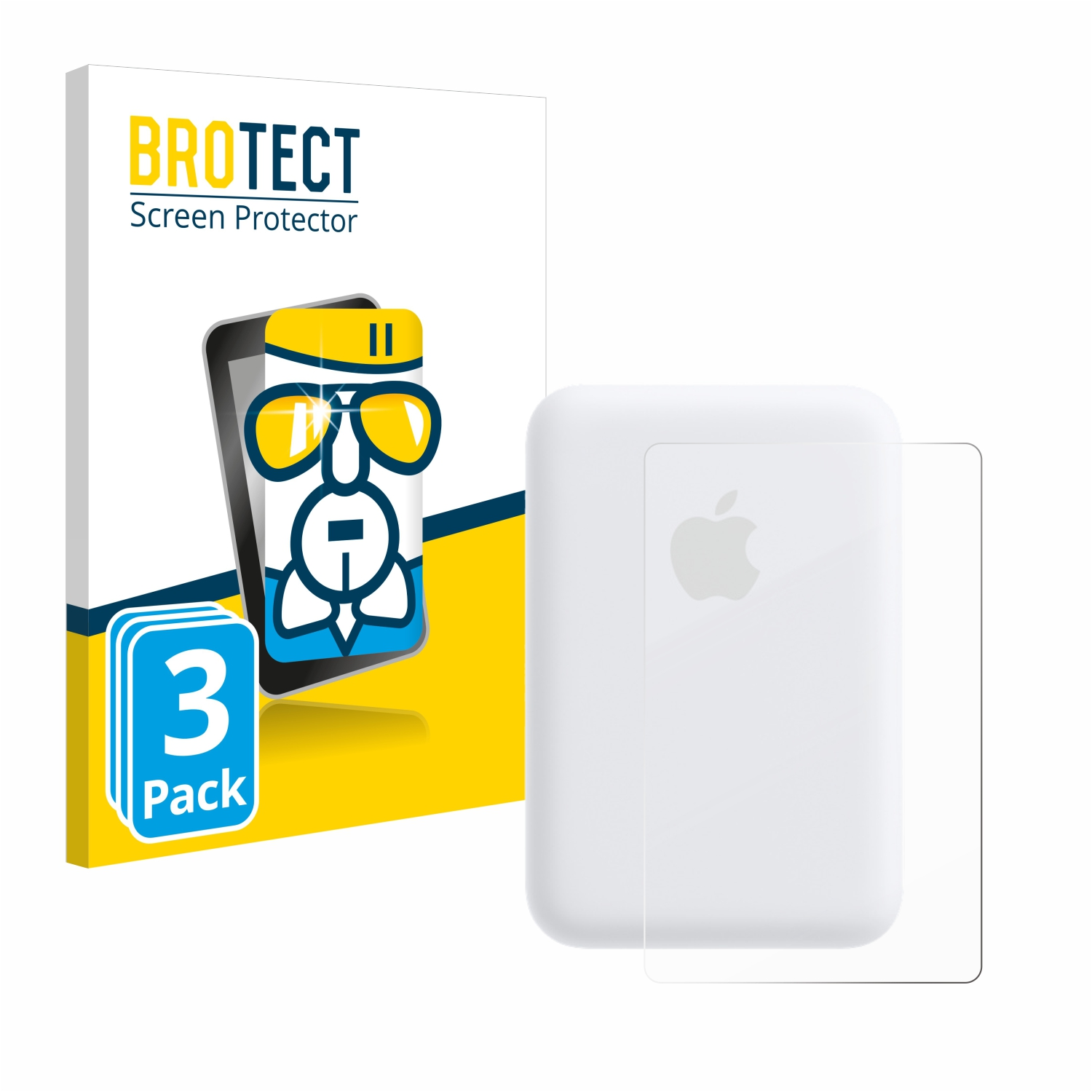BROTECT 3x Airglass klare Schutzfolie(für Battery) MagSafe Apple