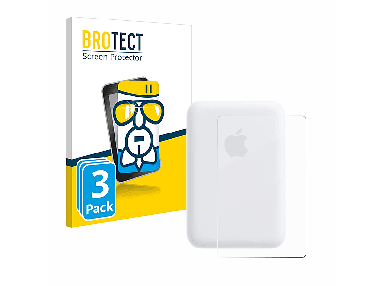 BROTECT 3x Airglass klare Schutzfolie(für Battery) MagSafe Apple