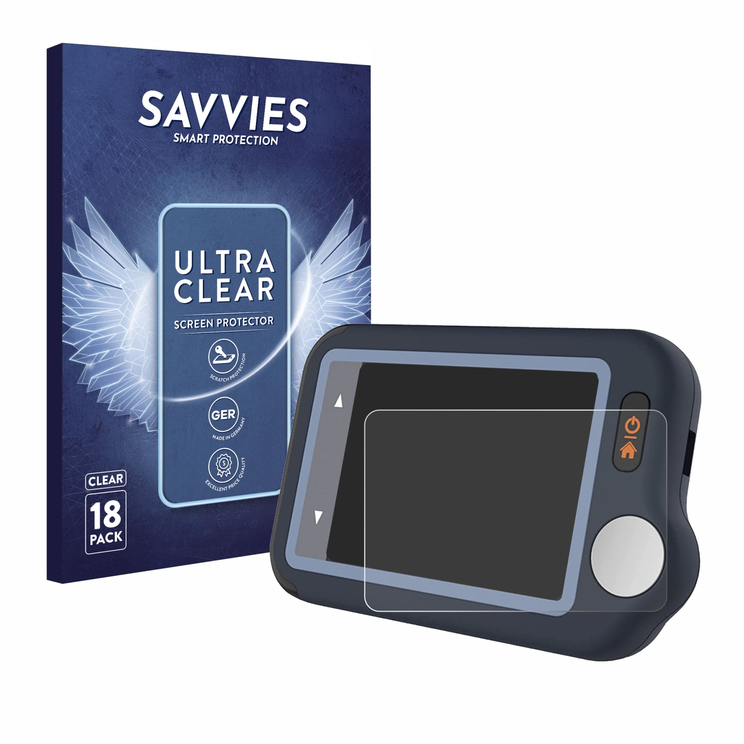 SAVVIES 18x klare Schutzfolie(für Wellue Pulsebit EKG) EX
