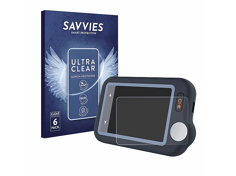 SAVVIES 6x klare Schutzfolie(für Pulsebit EKG) Wellue EX